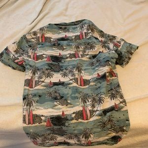 Short Sleeve light blue Hawaiian Shirt